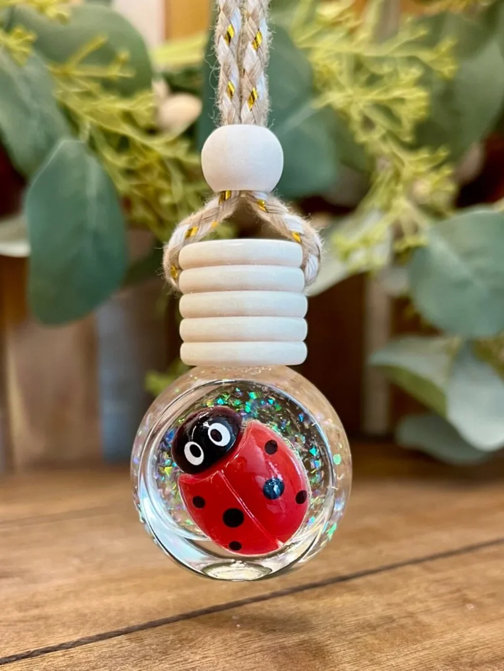 Ladybug Car Diffuser, Car Air Freshener, Ladybug Car Charm,